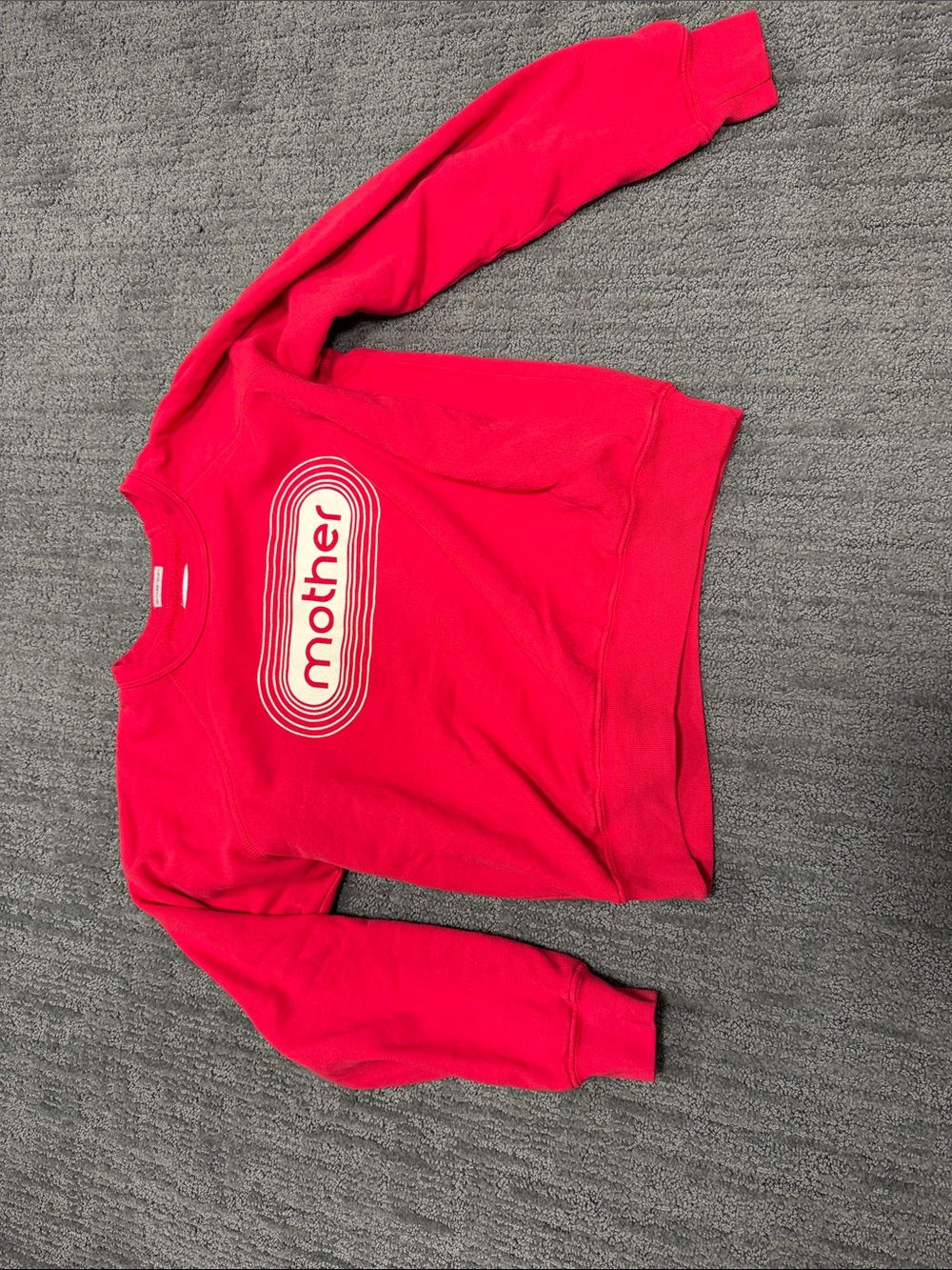 MOTHER Hot Pink Kids Sweatshirt with Retro Logo